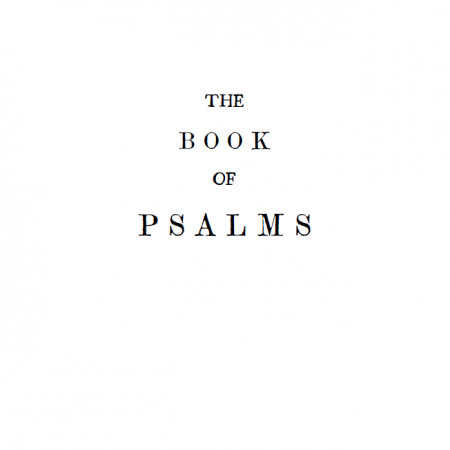 The Book of Psalms: Pointed for Singing (PDF)