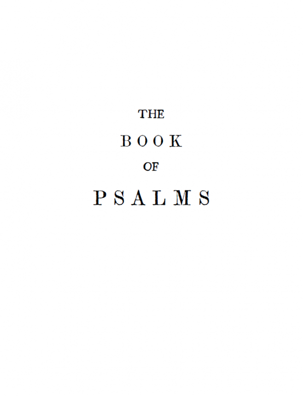 The Book of Psalms: Pointed for Singing (PDF)